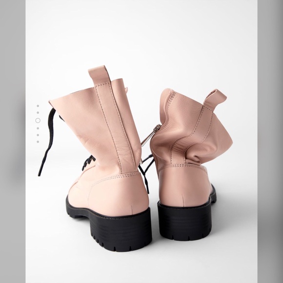 LACED LEATHER ANKLE BOOTS TRF - Picture 3 of 10